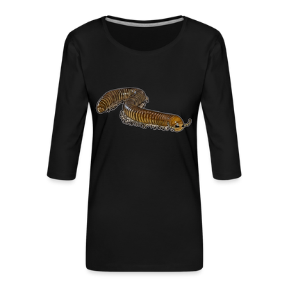 Frauen 3/4-Arm Shirt Telodeinopus aoutii - Schwarz