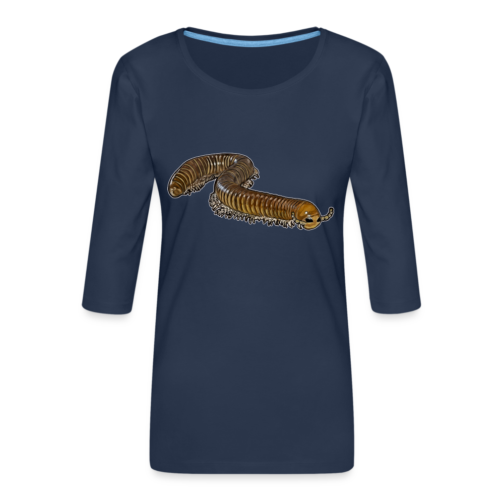 Frauen 3/4-Arm Shirt Telodeinopus aoutii - Navy
