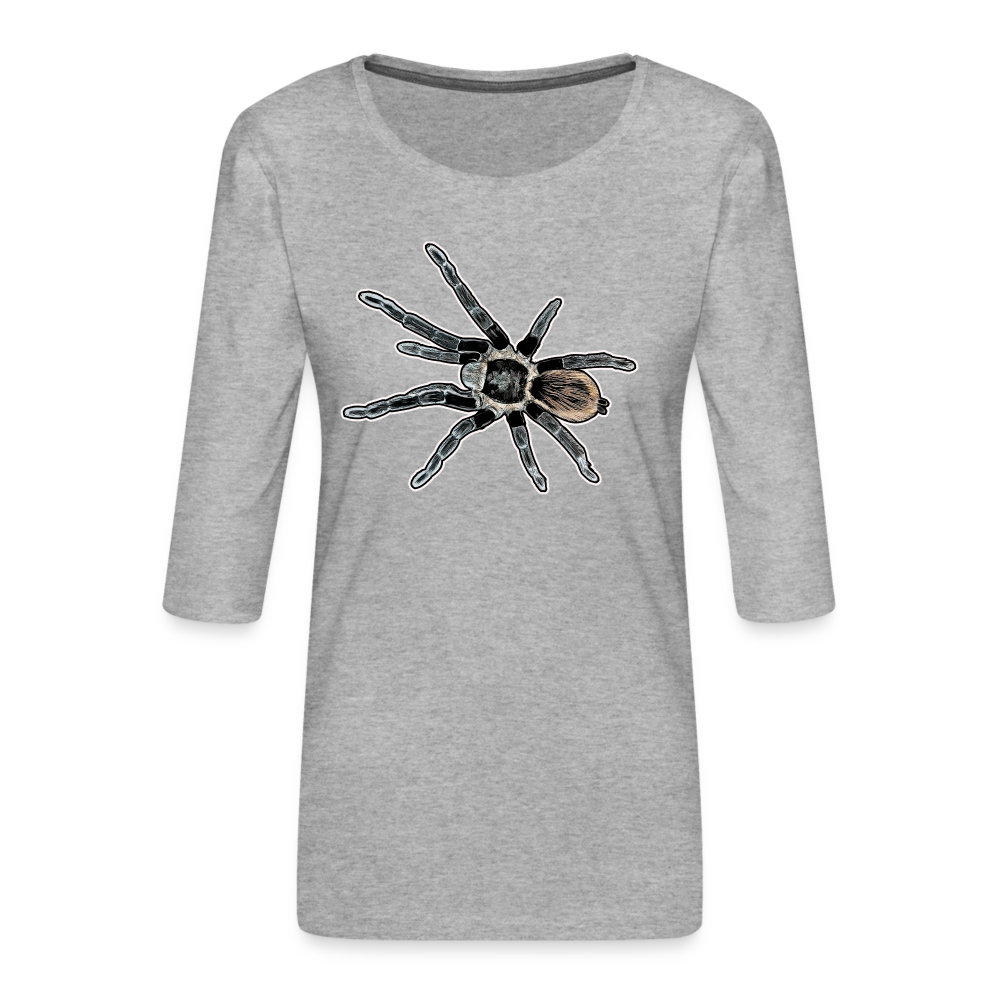 Frauen 3/4-Arm Shirt Tliltocatl vagans - Grau meliert