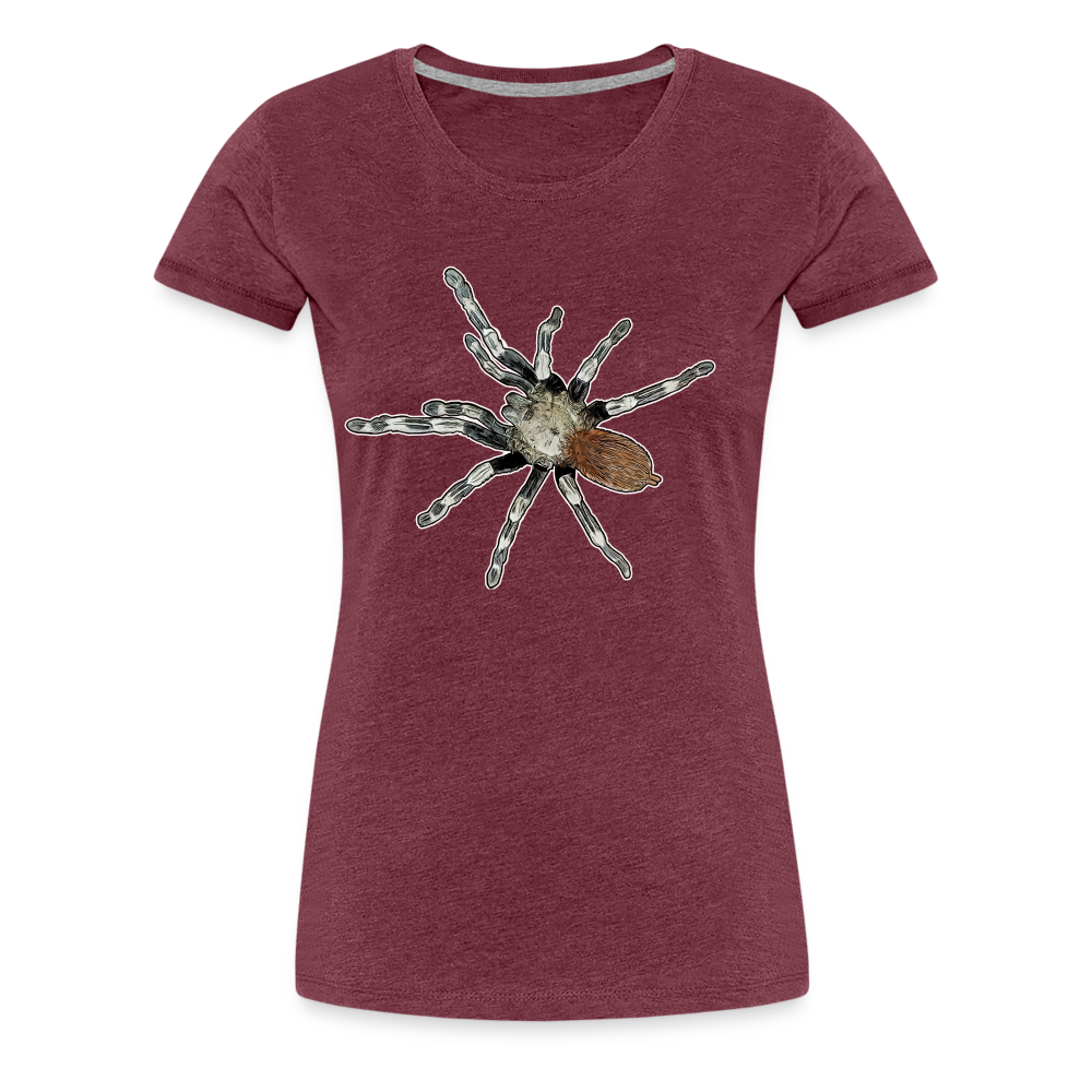 Frauen Basic T-Shirt Nhandu chromatus - Bordeauxrot meliert