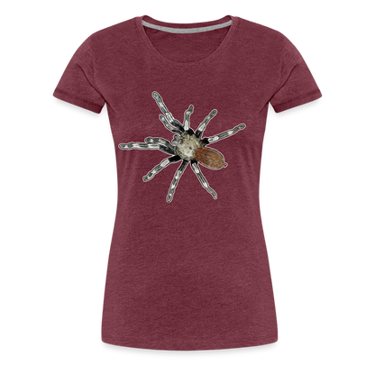 Frauen Basic T-Shirt Nhandu chromatus - Bordeauxrot meliert