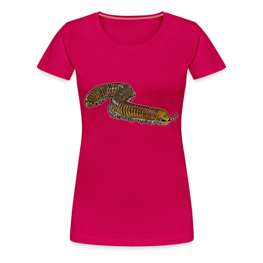 Frauen Basic T-Shirt Telodeinopus aoutii - dunkles Pink