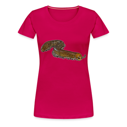 Frauen Basic T-Shirt Telodeinopus aoutii - dunkles Pink