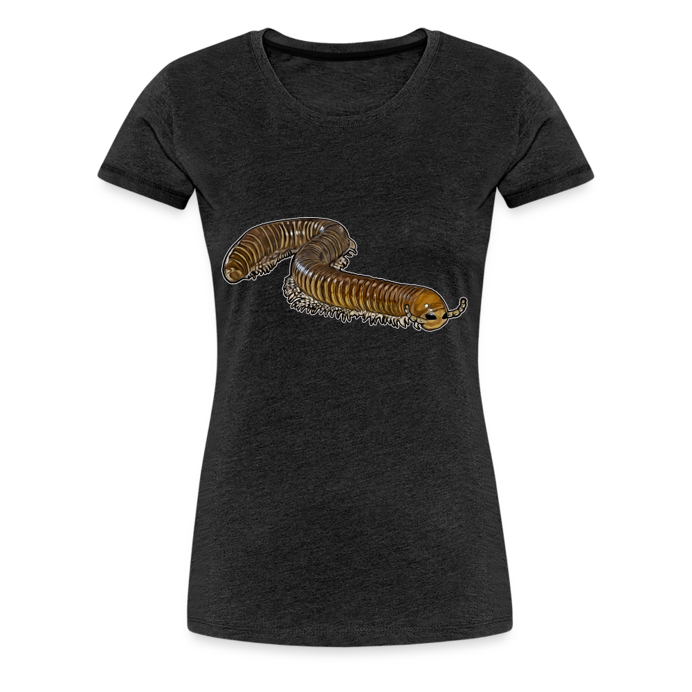 Frauen Basic T-Shirt Telodeinopus aoutii - Anthrazit