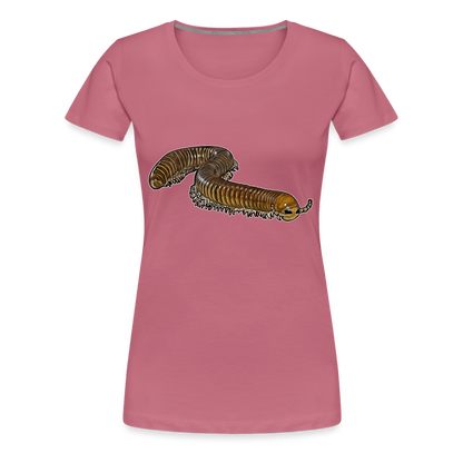 Frauen Basic T-Shirt Telodeinopus aoutii - Malve
