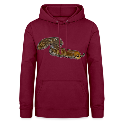Frauen Freizeit-Hoodie Telodeinopus aoutii - Bordeaux