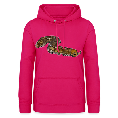 Frauen Freizeit-Hoodie Telodeinopus aoutii - dunkles Pink