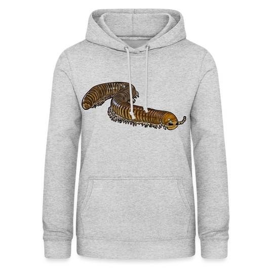 Frauen Freizeit-Hoodie Telodeinopus aoutii - Hellgrau meliert