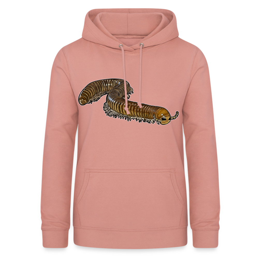 Frauen Freizeit-Hoodie Telodeinopus aoutii - Altrosa