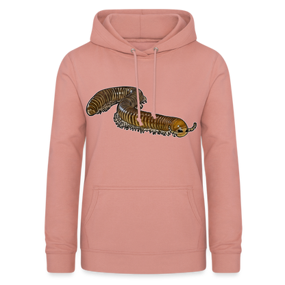 Frauen Freizeit-Hoodie Telodeinopus aoutii - Altrosa