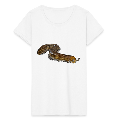 Frauen Fruit of the Loom T-Shirt Telodeinopus aoutii - weiß