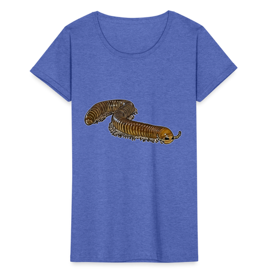 Frauen Fruit of the Loom T-Shirt Telodeinopus aoutii - Blau meliert