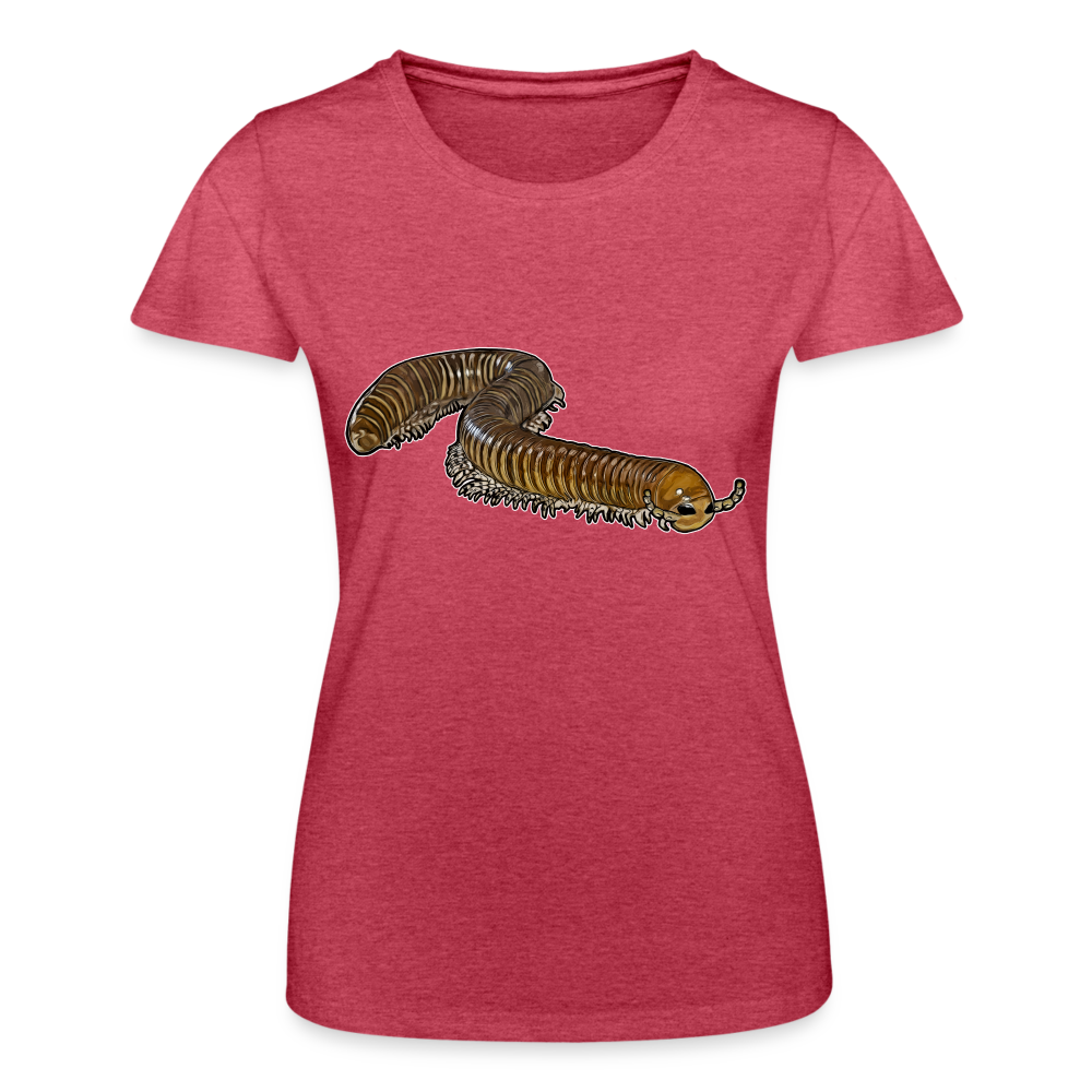 Frauen Fruit of the Loom T-Shirt Telodeinopus aoutii - Rot meliert
