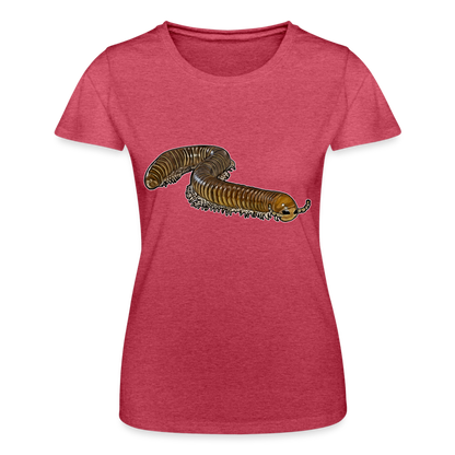 Frauen Fruit of the Loom T-Shirt Telodeinopus aoutii - Rot meliert