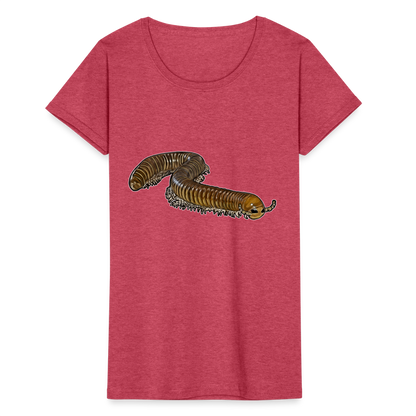 Frauen Fruit of the Loom T-Shirt Telodeinopus aoutii - Rot meliert