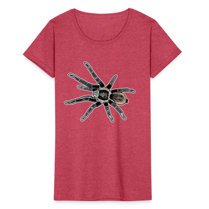 Frauen Fruit of the Loom T-Shirt Tliltocatl vagans - Rot meliert