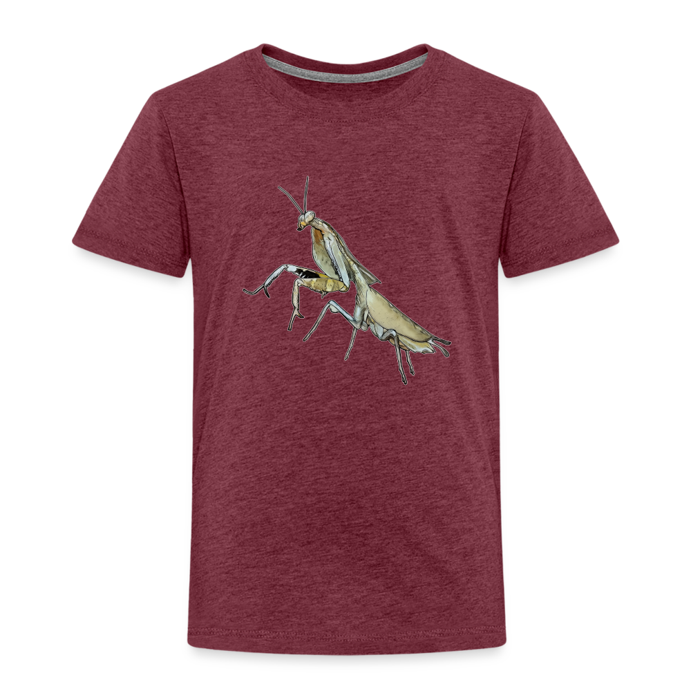 Kinder Basic T-Shirt Deroplatys truncata female - Bordeauxrot meliert