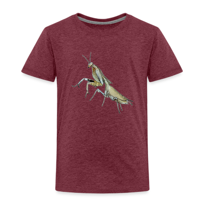 Kinder Basic T-Shirt Deroplatys truncata female - Bordeauxrot meliert