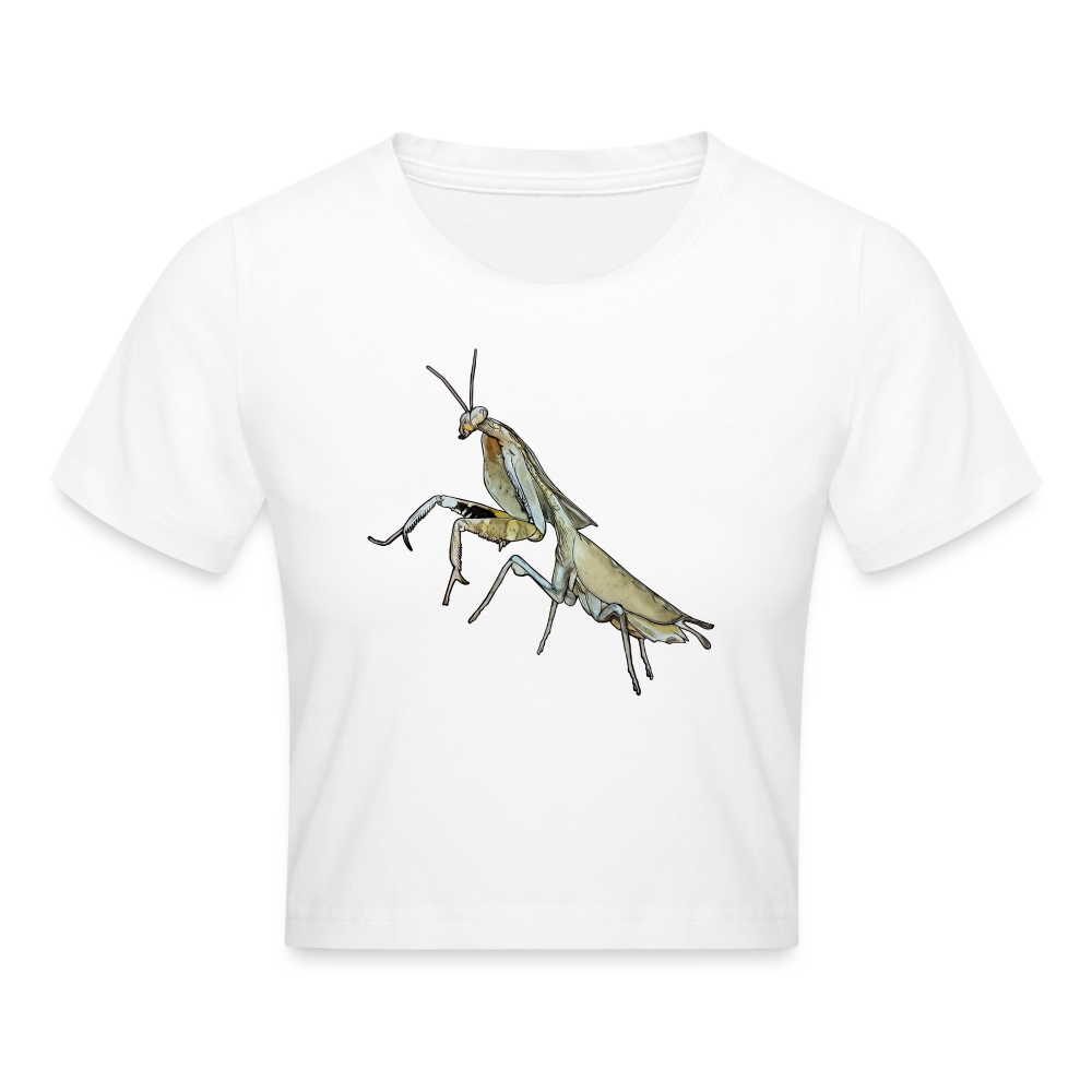 Crop T-Shirt Deroplatys truncata female - weiß