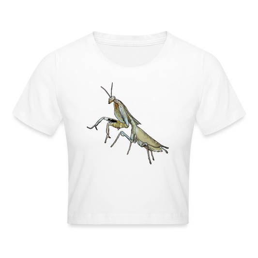 Crop T-Shirt Deroplatys truncata female - weiß