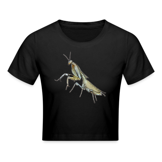 Crop T-Shirt Deroplatys truncata female - Schwarz