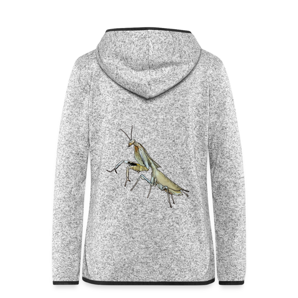 Frauen Kapuzen-Fleecejacke Deroplatys truncata female - Hellgrau meliert
