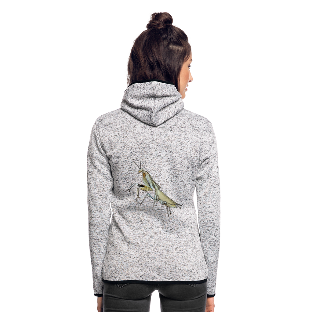 Frauen Kapuzen-Fleecejacke Deroplatys truncata female - Hellgrau meliert