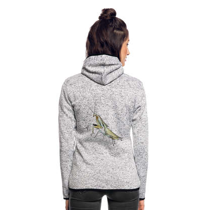 Frauen Kapuzen-Fleecejacke Deroplatys truncata female - Hellgrau meliert