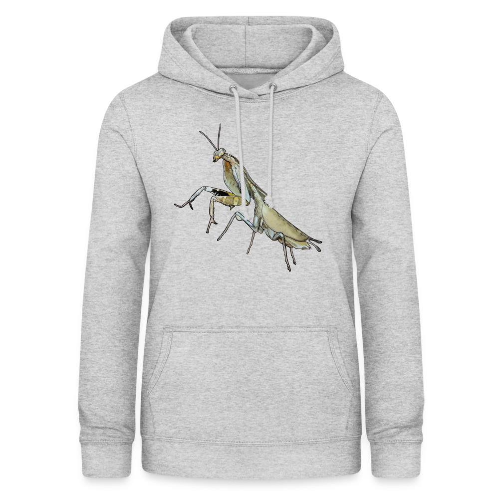 Frauen Freizeit-Hoodie Deroplatys truncata female - Hellgrau meliert