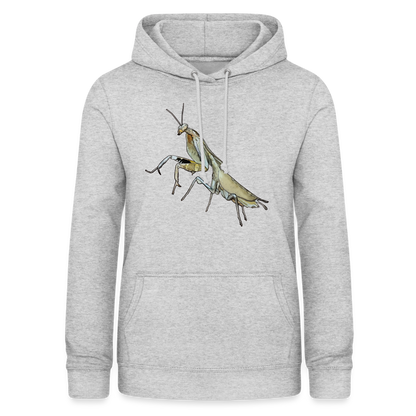 Frauen Freizeit-Hoodie Deroplatys truncata female - Hellgrau meliert