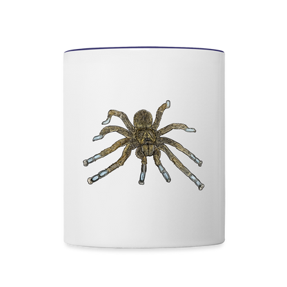 Tasse farbig Idiothele mira - Weiß/Kobaltblau