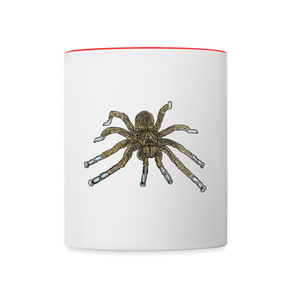 Tasse farbig Idiothele mira - Weiß/Rot