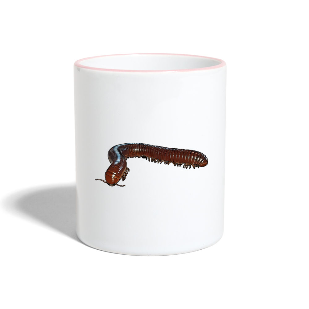 Tasse farbig Ophistreptus guineensis - Weiß/Pink