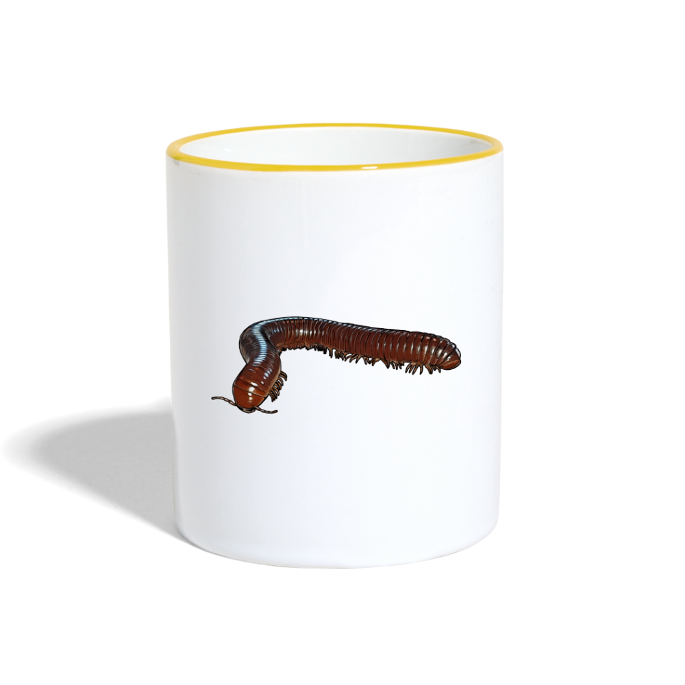 Tasse farbig Ophistreptus guineensis - Weiß/Gelb