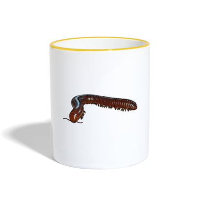 Tasse farbig Ophistreptus guineensis - Weiß/Gelb