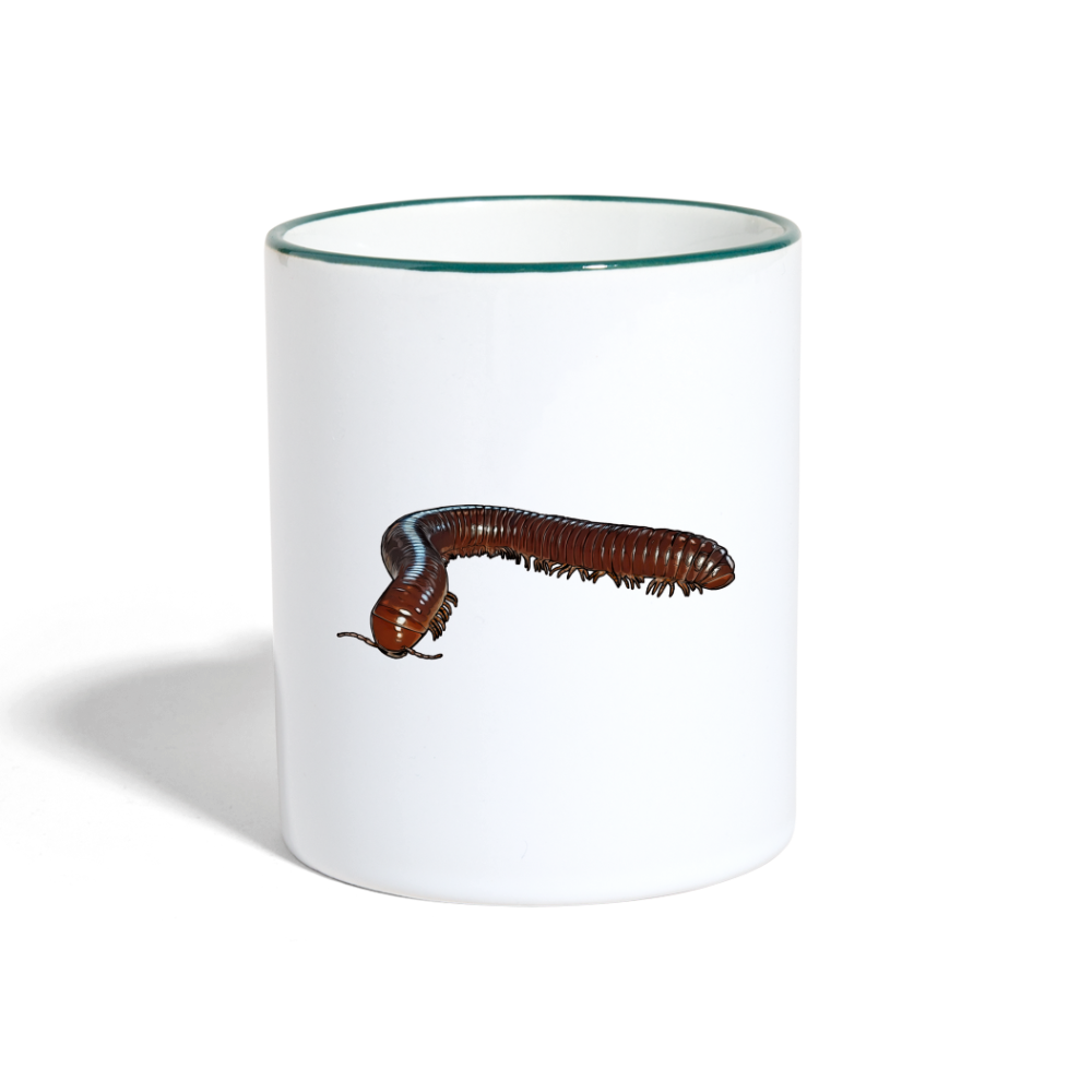 Tasse farbig Ophistreptus guineensis - Weiß/Dunkelgrün