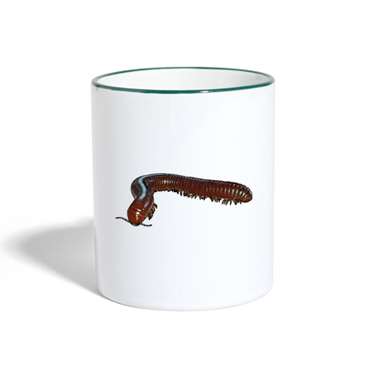 Tasse farbig Ophistreptus guineensis - Weiß/Dunkelgrün