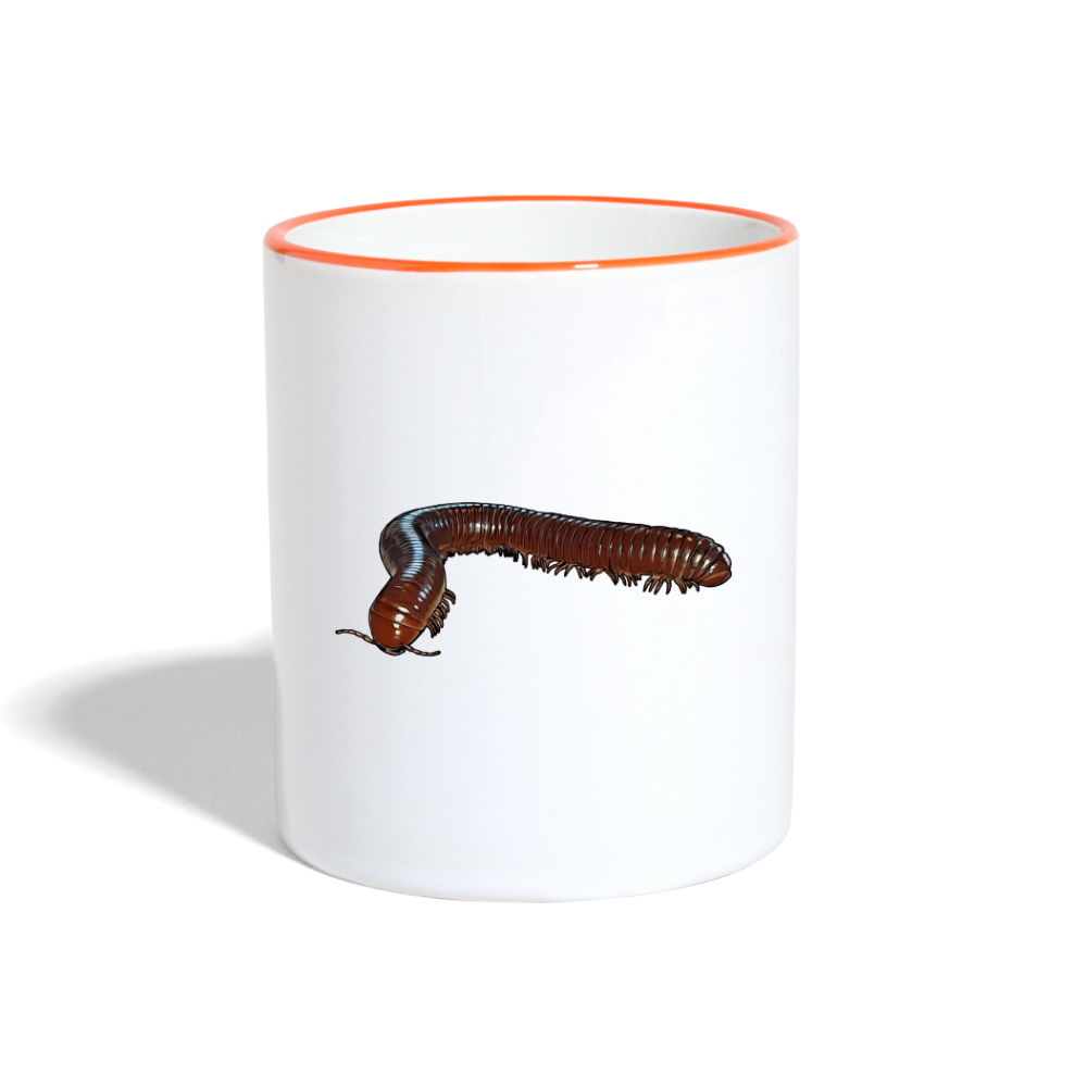 Tasse farbig Ophistreptus guineensis - Weiß/Orange