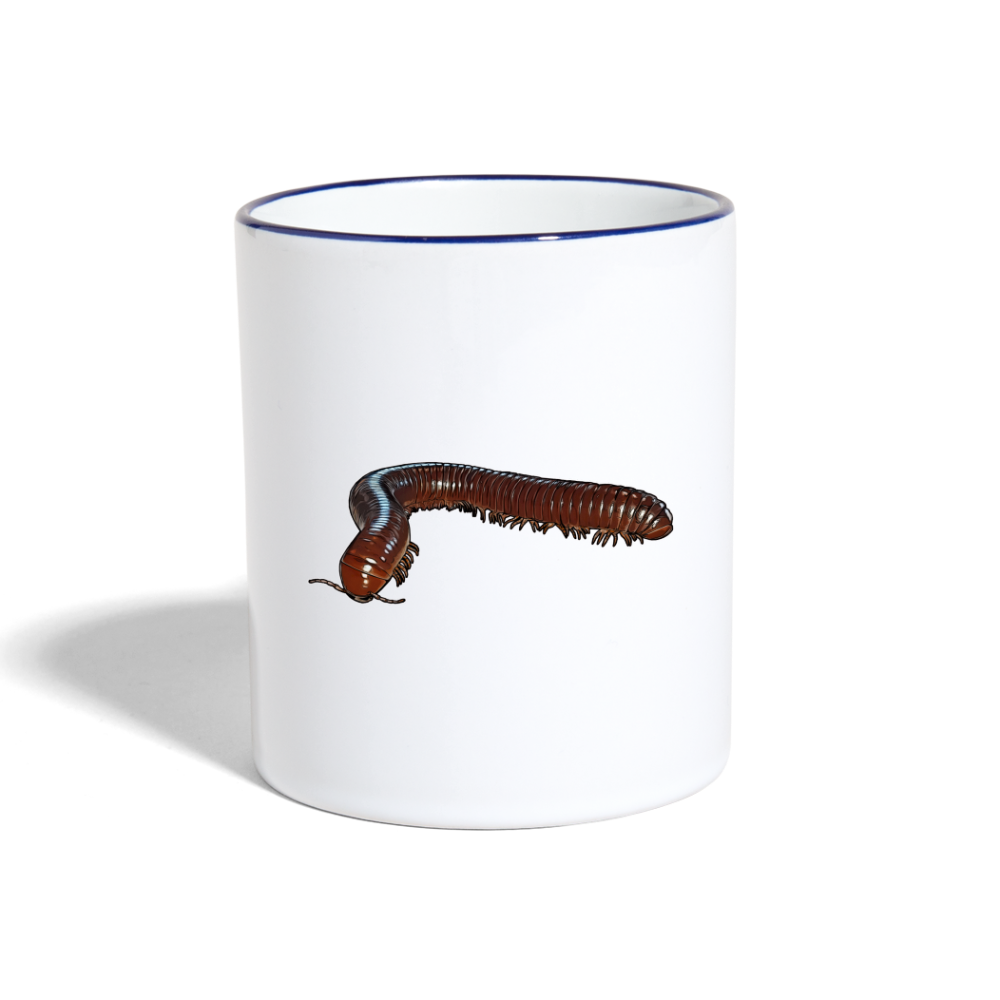 Tasse farbig Ophistreptus guineensis - Weiß/Kobaltblau