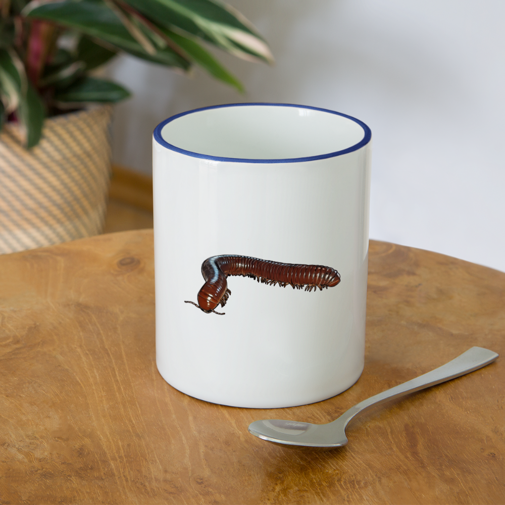 Tasse farbig Ophistreptus guineensis - Weiß/Kobaltblau