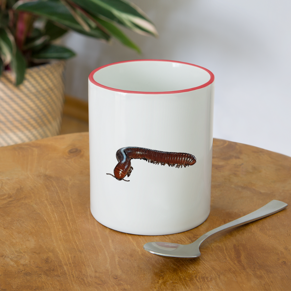 Tasse farbig Ophistreptus guineensis - Weiß/Rot