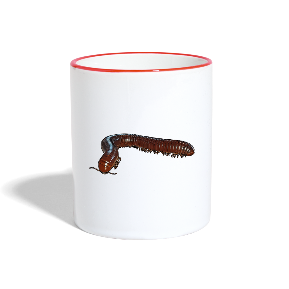 Tasse farbig Ophistreptus guineensis - Weiß/Rot