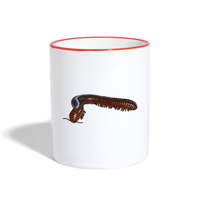 Tasse farbig Ophistreptus guineensis - Weiß/Rot