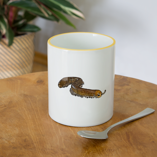 Tasse farbig Telodeinopus aoutii - Weiß/Gelb