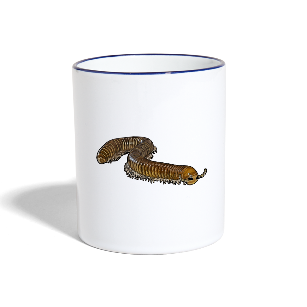 Tasse farbig Telodeinopus aoutii - Weiß/Kobaltblau