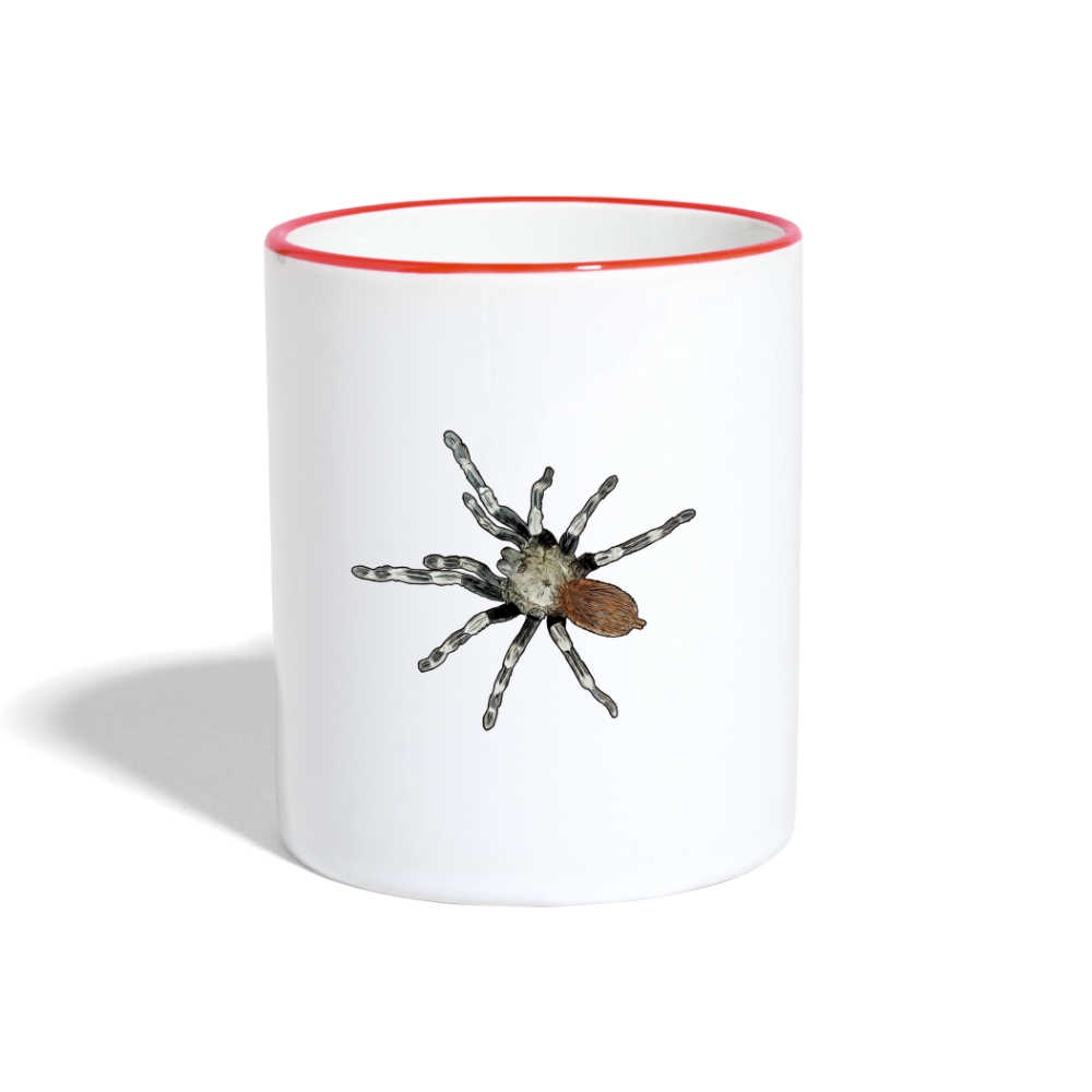 Tasse farbig Nhandu chromatus - Weiß/Rot
