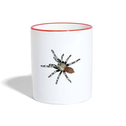 Tasse farbig Nhandu chromatus - Weiß/Rot