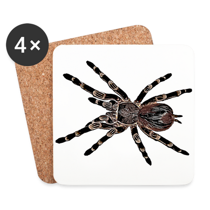 Untersetzer 4er Set Acanthoscurria geniculata - weiß