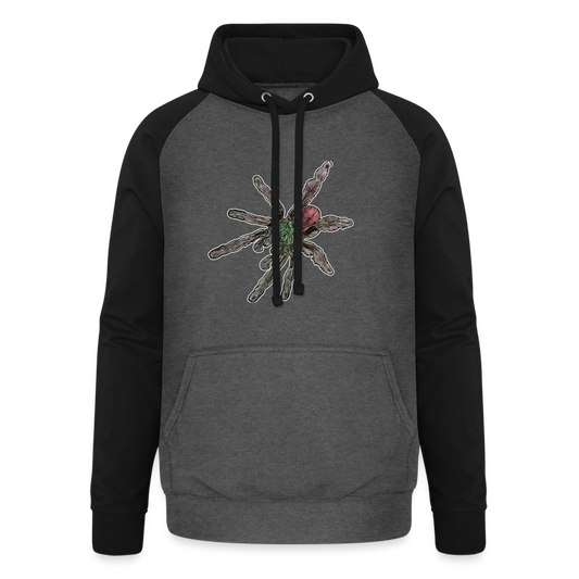 Unisex Baseball Hoodie Caribena versicolor - Graphit/Schwarz