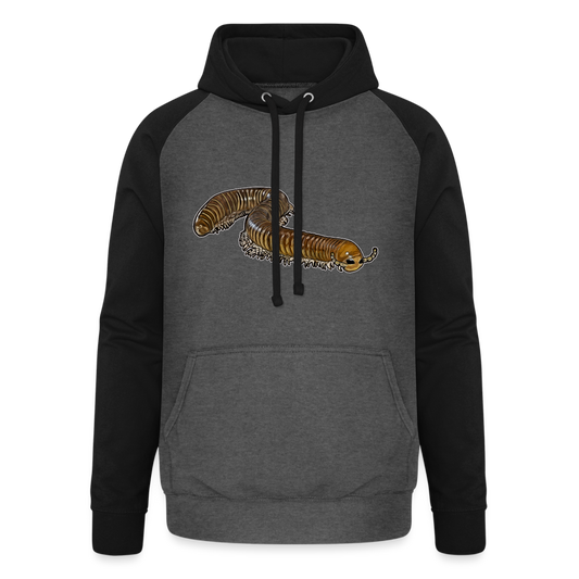 Unisex Baseball Hoodie Telodeinopus aoutii - Graphit/Schwarz